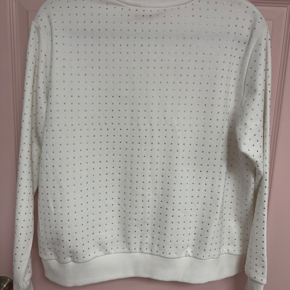 Queen of Sparkles Sequin Rhinestone Christmas Cocktails Sweatshirt Small RARE - Picture 2 of 5